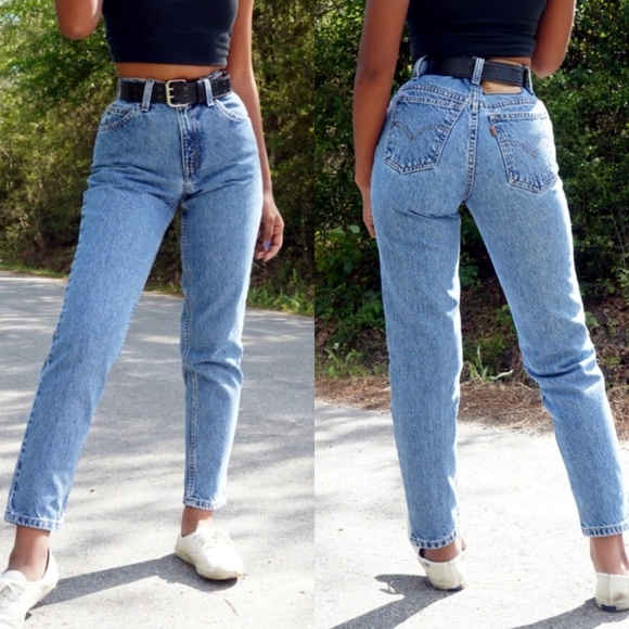 levi's tapered mom jeans